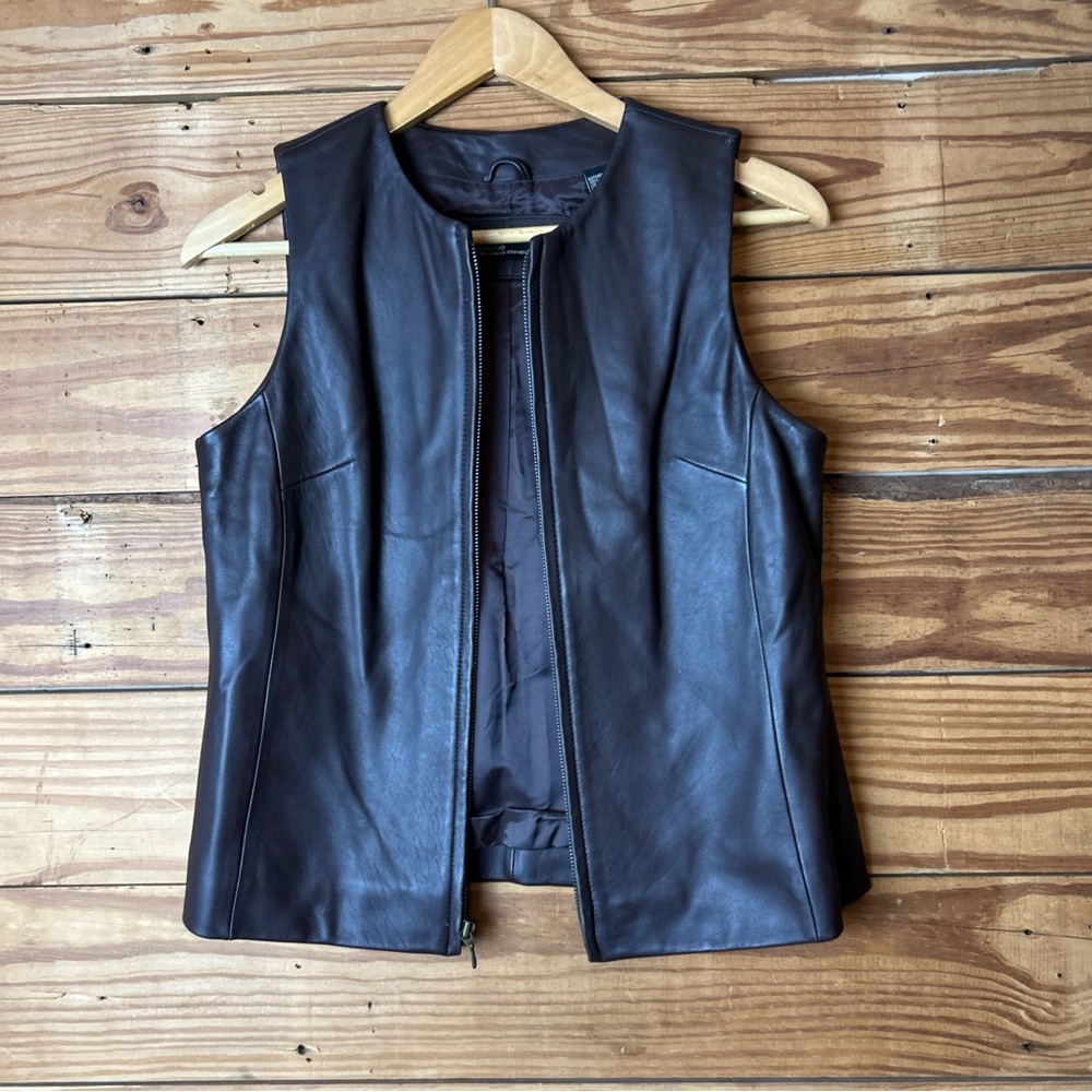 Valerie Stevens Dark Brown Leather Vest